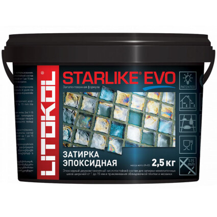 Затирочная смесь Litokol STARLIKE EVO Bianco Assoluto S.100 (белая), 2.5 кг